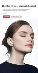 100%Original Lenovo LP40 Pro TWS Earphones Wireless Bluetooth 5.1 Sport Noise Reduction Headphones Touch Control 250mAH 2022 New