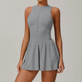 One-piece Suit Women Boilersuit Sports Jumpsuit Zipper Yoga Rompers Backless Sportswear Women Sleeveles Workout Bodysuits Female