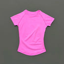 HISTELLO Sport Short Sleeve Top Seamless Yoga Leotard Clothing Women Running Sports T Shirt Workout Shirts Fitness Sports Vest