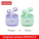 100%Original Lenovo LP40 Pro TWS Earphones Wireless Bluetooth 5.1 Sport Noise Reduction Headphones Touch Control 250mAH 2022 New