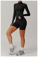 Yoga Long Sleeve Sports Jacket Women's Zip Fitness Yoga Shirt Slim Fit Gym Top Activewear Running Coats Workout Cycling Clothes