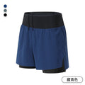 Running Shorts Male 2 in 1 Marathon Fitness Short Gym Man Basketball Workout Pants Multi-pocket Double Deck Sports Shorts Men
