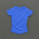 HISTELLO Sport Short Sleeve Top Seamless Yoga Leotard Clothing Women Running Sports T Shirt Workout Shirts Fitness Sports Vest