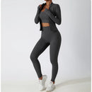 Yoga Long Sleeve Sports Jacket Women's Zip Fitness Yoga Shirt Slim Fit Gym Top Activewear Running Coats Workout Cycling Clothes