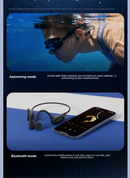 Sanag B33S Bone Conduction Bluetooth Earphones Open Ear IPX8 Swimming Headphones Choice 32GB Memory Wireless Headset MP3 Earbuds
