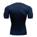 2025 Compression T Shirt Men Short Sleeve Sport Tees Fitness Running Sportsear Men Gym Elastic Quick Dry Jogging T-shirt Tops