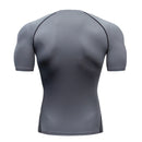 2025 Compression T Shirt Men Short Sleeve Sport Tees Fitness Running Sportsear Men Gym Elastic Quick Dry Jogging T-shirt Tops
