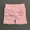 HISTELLO Impacts Shorts 4.5" Women Fitness Sports Biker Shorts Low Waist Gym Short Workout Scrunch Butt Yoga Seamless Leggings
