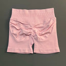 HISTELLO Impacts Shorts 4.5" Women Fitness Sports Biker Shorts Low Waist Gym Short Workout Scrunch Butt Yoga Seamless Leggings