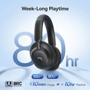 Baseus EH10 NC ANC Wireless Headphones 45dB Adaptive Hybrid Noise Cancelling Headsets Hi-Res LDAC Headphone Bluetooth 6.0 80Hrs