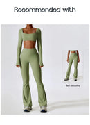 Sexy Yoga Shirts Crop Top Long Sleeves Shirts For Women Yoga Sports Fitness Gym Clothes Workout Tops Sports Shirts