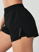 2026 New Style Faux Two-Piece Anti-Exposure Yoga Shorts Sports Shorts Running Fitness Tennis Casual Basic Sports Pants Women's