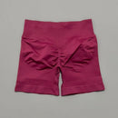 HISTELLO Impacts Shorts 4.5" Women Fitness Sports Biker Shorts Low Waist Gym Short Workout Scrunch Butt Yoga Seamless Leggings