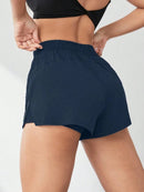 2026 New Style Faux Two-Piece Anti-Exposure Yoga Shorts Sports Shorts Running Fitness Tennis Casual Basic Sports Pants Women's