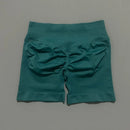HISTELLO Impacts Shorts 4.5" Women Fitness Sports Biker Shorts Low Waist Gym Short Workout Scrunch Butt Yoga Seamless Leggings