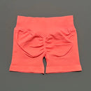 HISTELLO Impacts Shorts 4.5" Women Fitness Sports Biker Shorts Low Waist Gym Short Workout Scrunch Butt Yoga Seamless Leggings