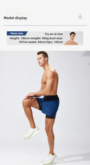Running Shorts Male 2 in 1 Marathon Fitness Short Gym Man Basketball Workout Pants Multi-pocket Double Deck Sports Shorts Men
