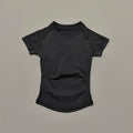 HISTELLO Sport Short Sleeve Top Seamless Yoga Leotard Clothing Women Running Sports T Shirt Workout Shirts Fitness Sports Vest