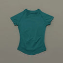 HISTELLO Sport Short Sleeve Top Seamless Yoga Leotard Clothing Women Running Sports T Shirt Workout Shirts Fitness Sports Vest