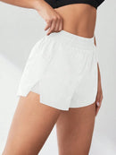 2026 New Style Faux Two-Piece Anti-Exposure Yoga Shorts Sports Shorts Running Fitness Tennis Casual Basic Sports Pants Women's