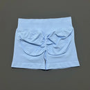 HISTELLO Impacts Shorts 4.5" Women Fitness Sports Biker Shorts Low Waist Gym Short Workout Scrunch Butt Yoga Seamless Leggings