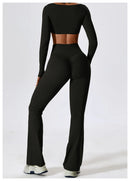Sexy Yoga Shirts Crop Top Long Sleeves Shirts For Women Yoga Sports Fitness Gym Clothes Workout Tops Sports Shirts