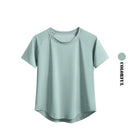 DRUR 2pcs Yoga Set Women Summer Sports Suit 2 Piece Sportswear Outfits Female Short Sleeve Fitness Tops Running Shorts Sets New