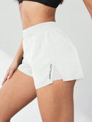 2026 New Style Faux Two-Piece Anti-Exposure Yoga Shorts Sports Shorts Running Fitness Tennis Casual Basic Sports Pants Women's