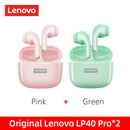 100%Original Lenovo LP40 Pro TWS Earphones Wireless Bluetooth 5.1 Sport Noise Reduction Headphones Touch Control 250mAH 2022 New