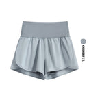 DRUR 2pcs Yoga Set Women Summer Sports Suit 2 Piece Sportswear Outfits Female Short Sleeve Fitness Tops Running Shorts Sets New