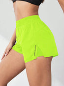 2026 New Style Faux Two-Piece Anti-Exposure Yoga Shorts Sports Shorts Running Fitness Tennis Casual Basic Sports Pants Women's
