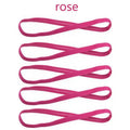 1/2/3/5pcs Women Sweatbands Football Yoga Pure Hair Bands Anti-slip Elastic Rubber Thin Sports Headband Men Hair Accessories