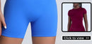 HISTELLO Impacts Shorts 4.5" Women Fitness Sports Biker Shorts Low Waist Gym Short Workout Scrunch Butt Yoga Seamless Leggings
