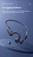 Xiaomi New Air Conduction Bluetooth Earphones V5.3 Plug In Memory Card Digital Display Ear Hanging Suitable For Sports Earphones