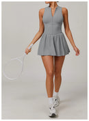 One-piece Suit Women Boilersuit Sports Jumpsuit Zipper Yoga Rompers Backless Sportswear Women Sleeveles Workout Bodysuits Female