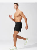 Running Shorts Male 2 in 1 Marathon Fitness Short Gym Man Basketball Workout Pants Multi-pocket Double Deck Sports Shorts Men