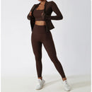 Yoga Long Sleeve Sports Jacket Women's Zip Fitness Yoga Shirt Slim Fit Gym Top Activewear Running Coats Workout Cycling Clothes