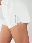 2026 New Style Faux Two-Piece Anti-Exposure Yoga Shorts Sports Shorts Running Fitness Tennis Casual Basic Sports Pants Women's