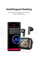 [Ultra HD Screen] HTC NE40 Earphones Bluetooth V6 TWS Sports Wireless Headphones AI Translator Earbud In-Ear Noise Reduction Mic